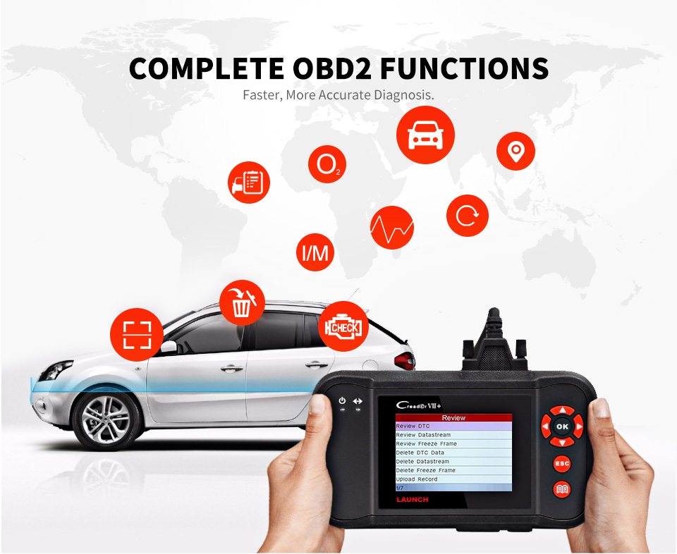 Starten Sie Creader VII+ vollständige OBD2-Funktionen