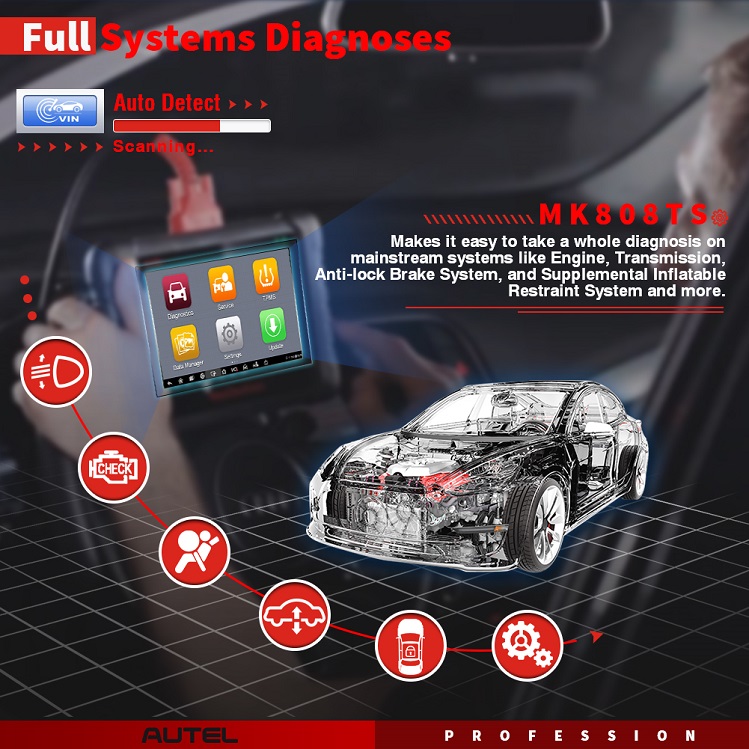 Autel MK808 vollständige Systemdiagnosen