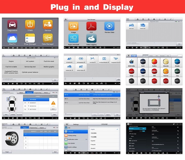 Autel Maxipro MP808 Plug-in und Display